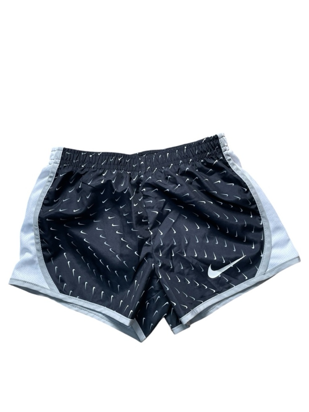 Nike Lined Athletic Shorts Black/White with gray piping-Girls 6X